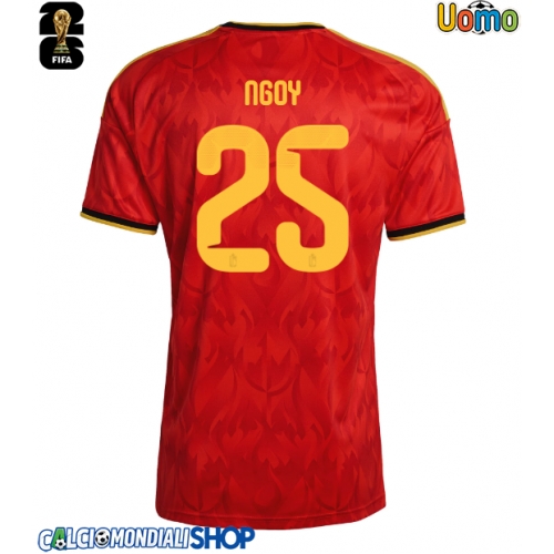 Maglie da calcio Belgio Nathan Ngoy #25 Prima Maglia Mondiali 2026  Manica Corta